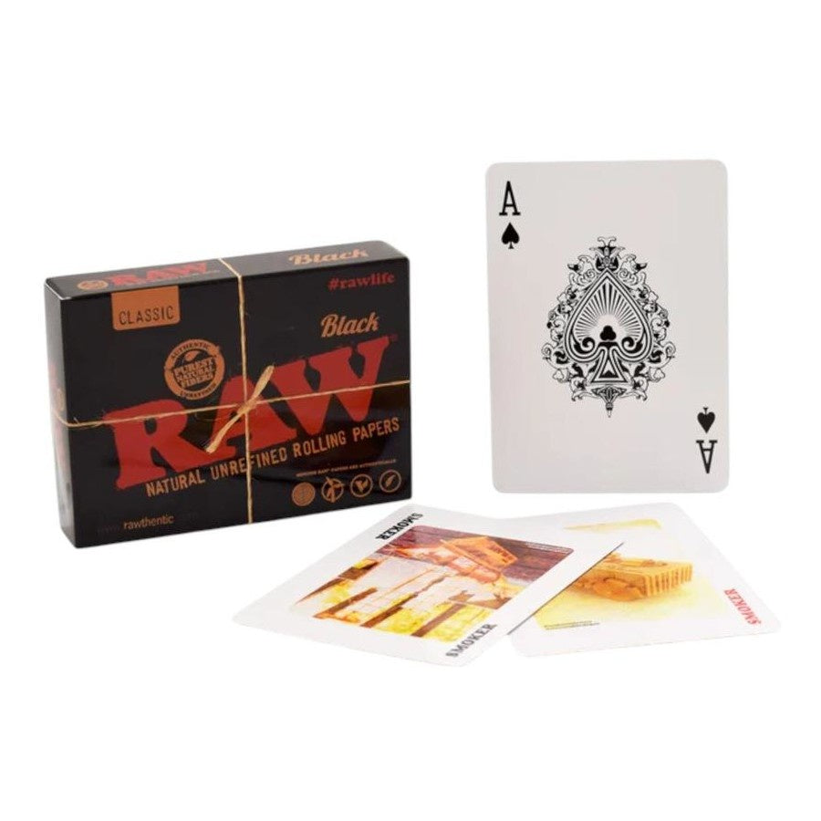 Raw Black Playing Cards