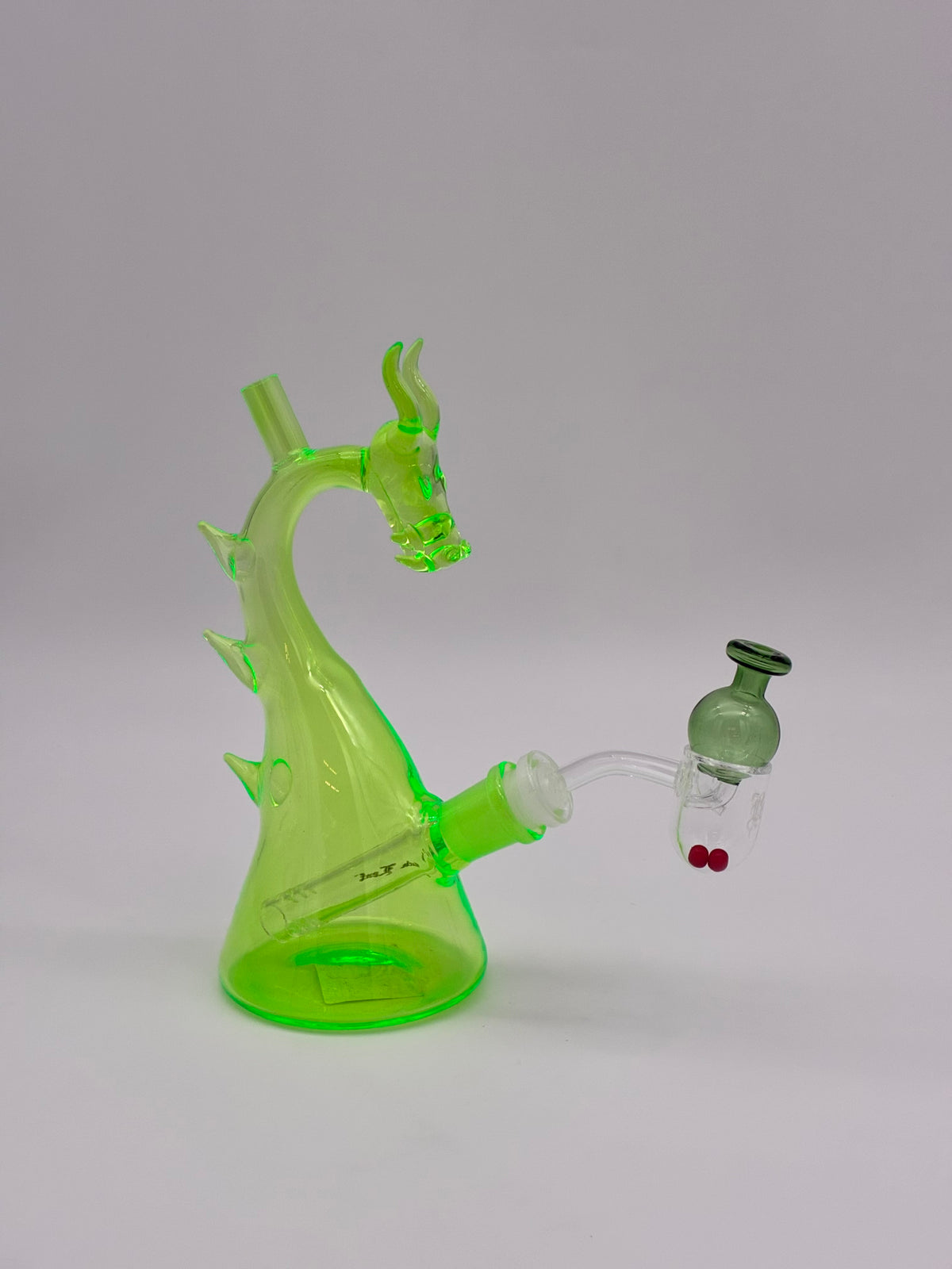 Black Leaf Mini Oil Hemp Bong Rig 21cm Dragon Green