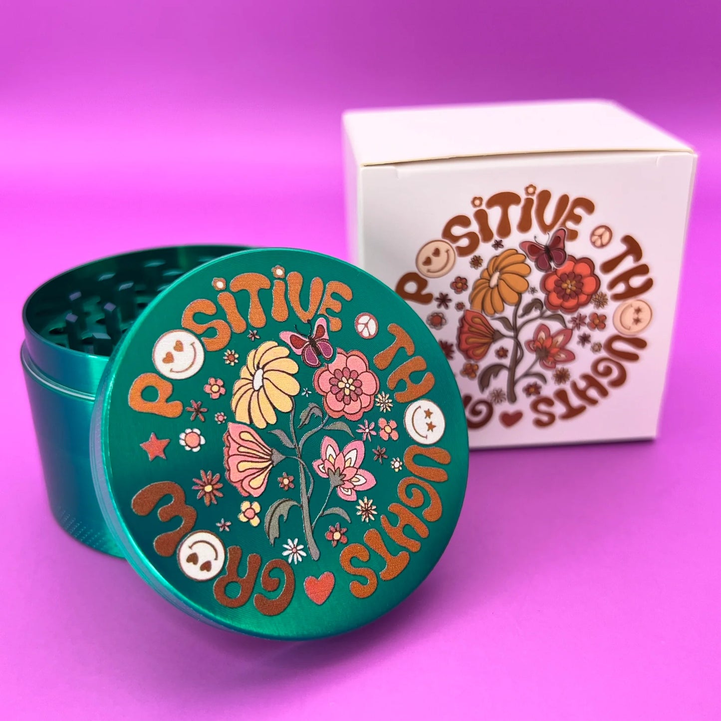 High Dreams Retro Flowers Grinder 50mm 4pcs