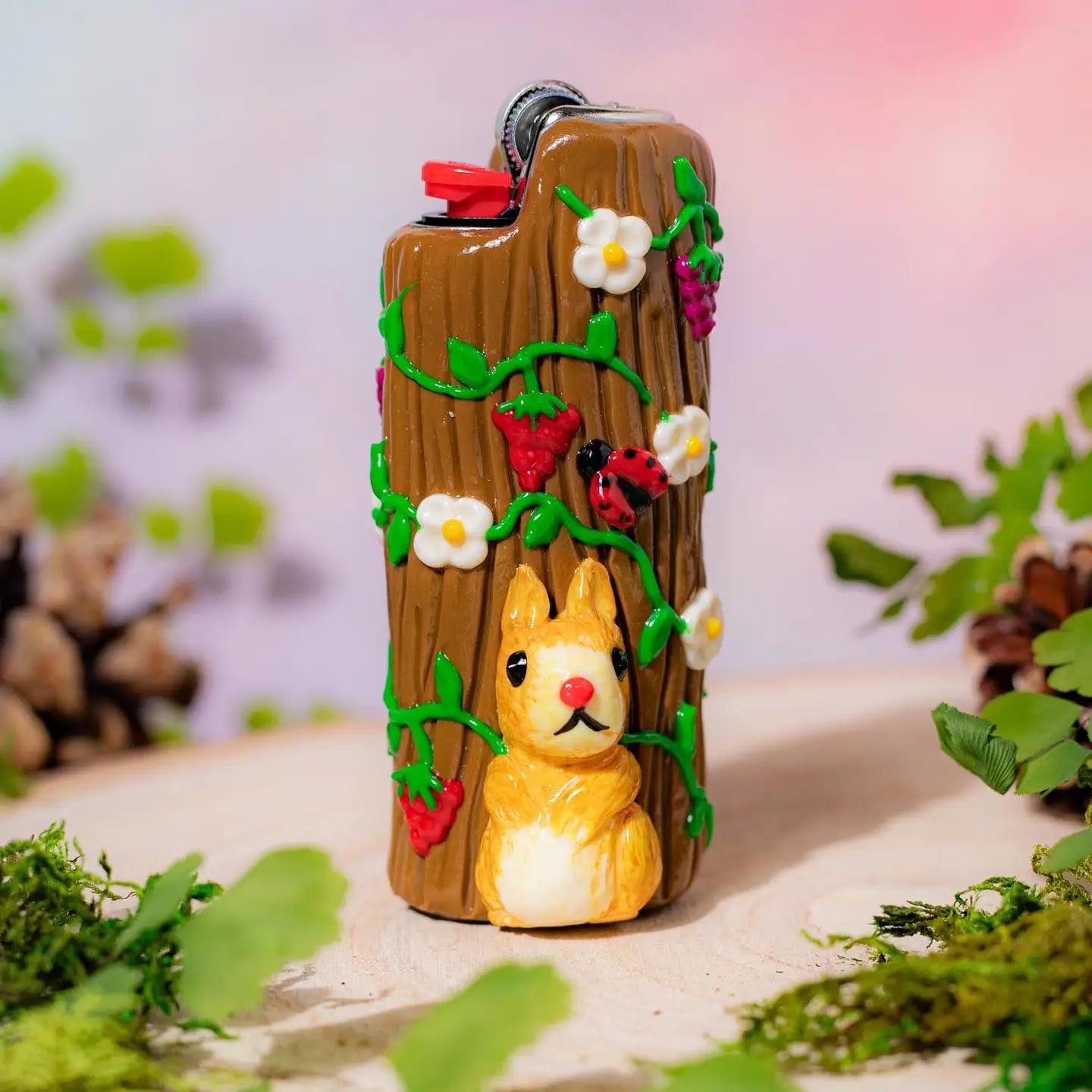 Canna Style Bic Lighter Case Woodland Creatures
