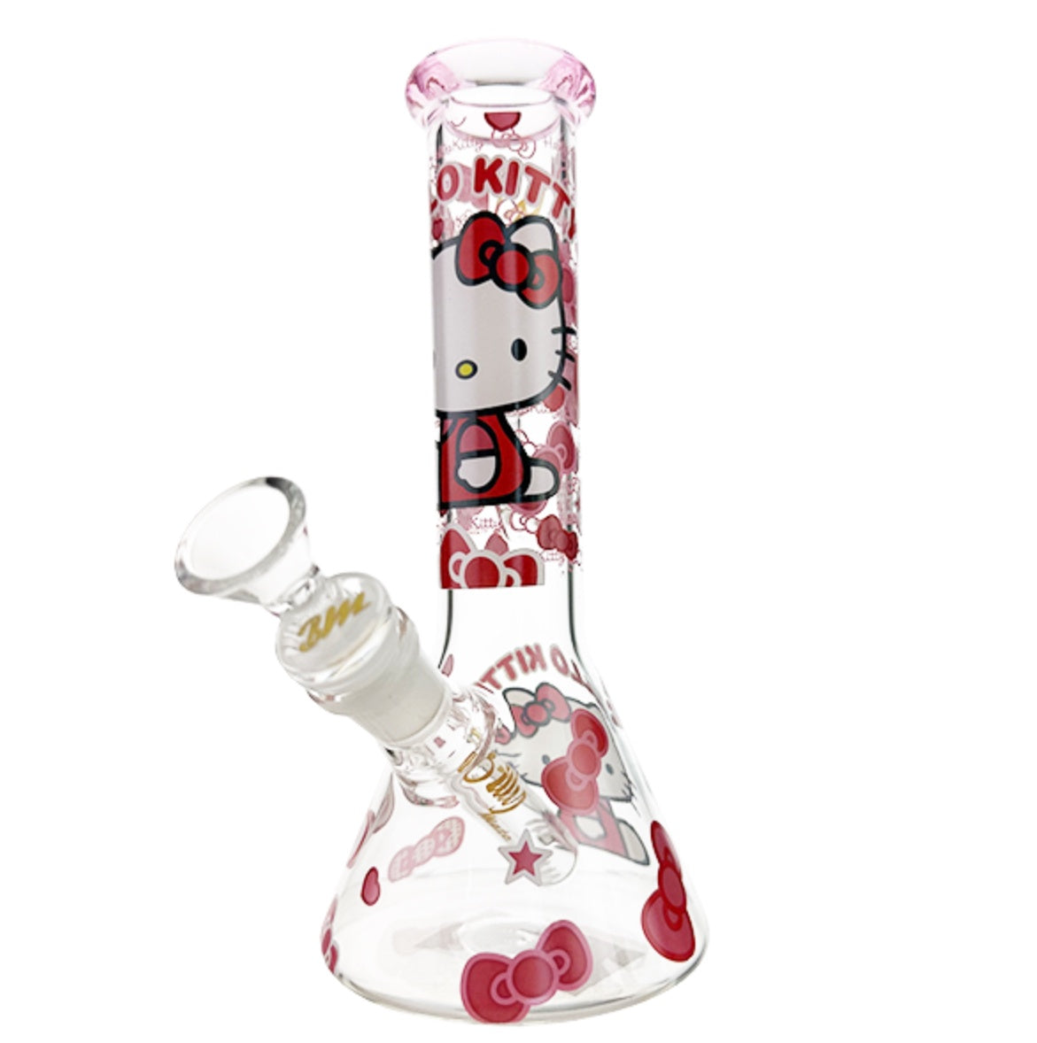 Medium Beaker Bong 25cm Hello Kitty Hearts