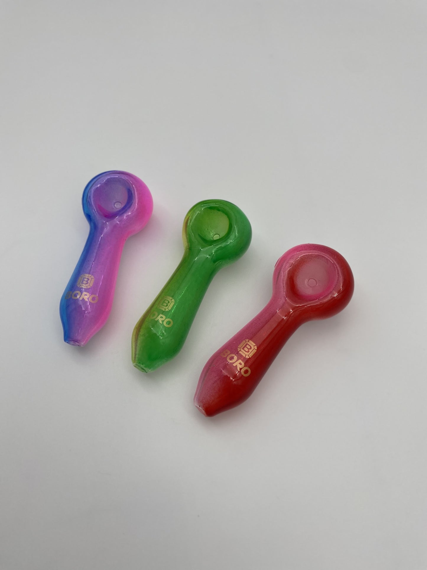 BORO Tri Tone Glass Pipe 10.5cm