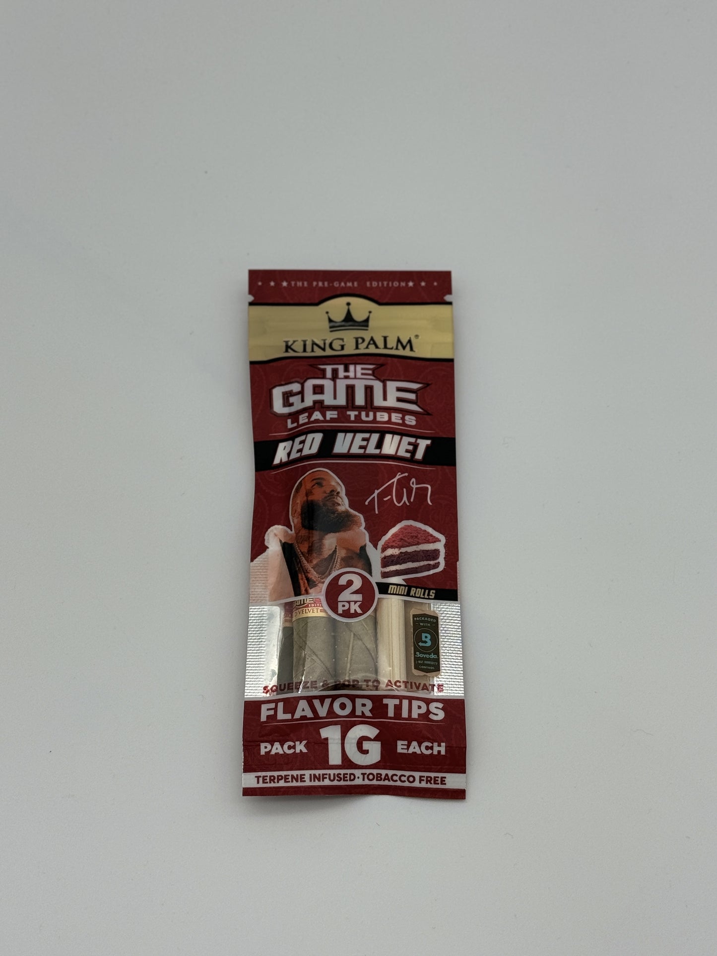 King Palm Leaf Tubes Red Velvet 1g 2pk