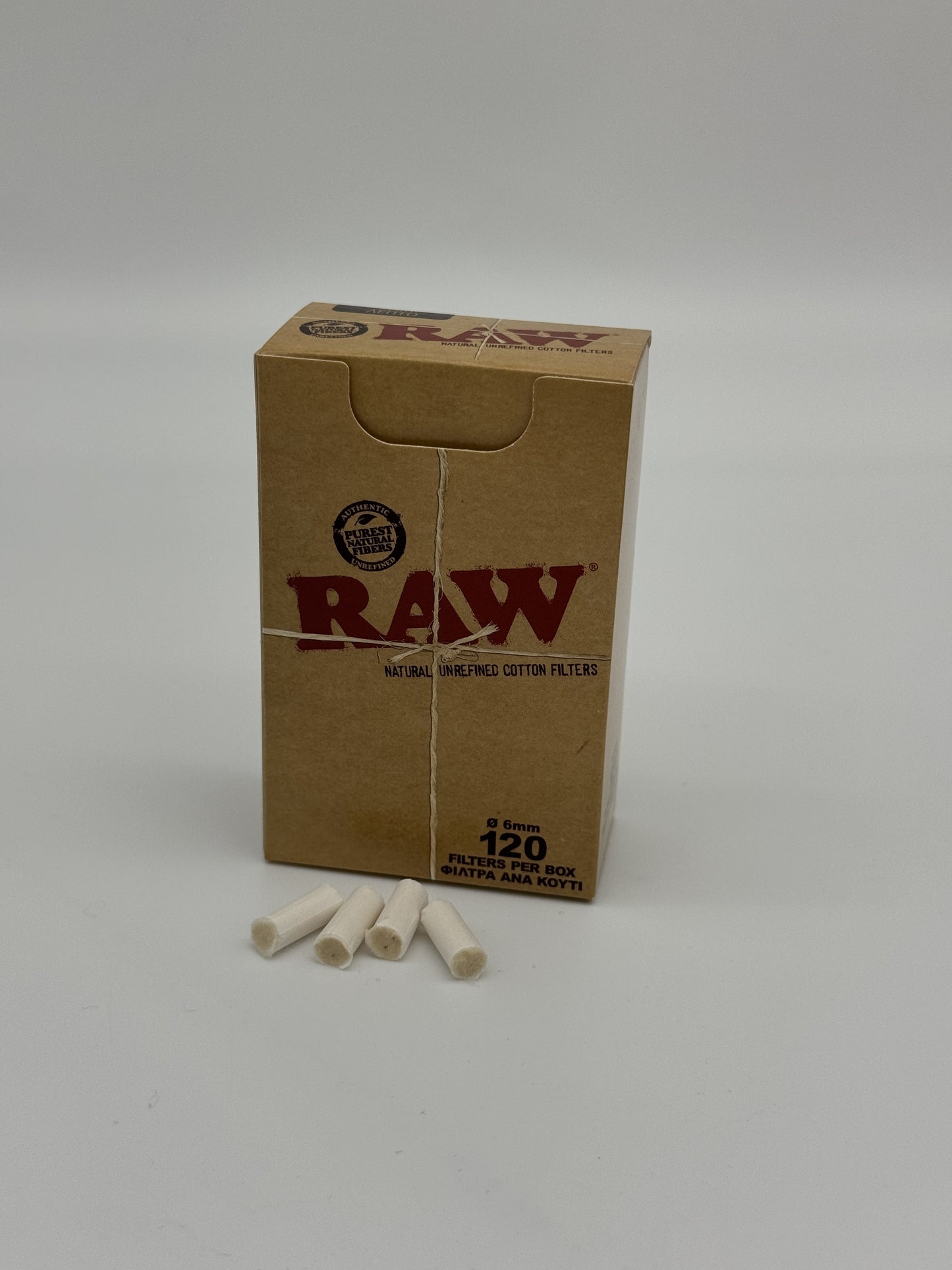 Raw Cotton Filters 120 pack 6mm
