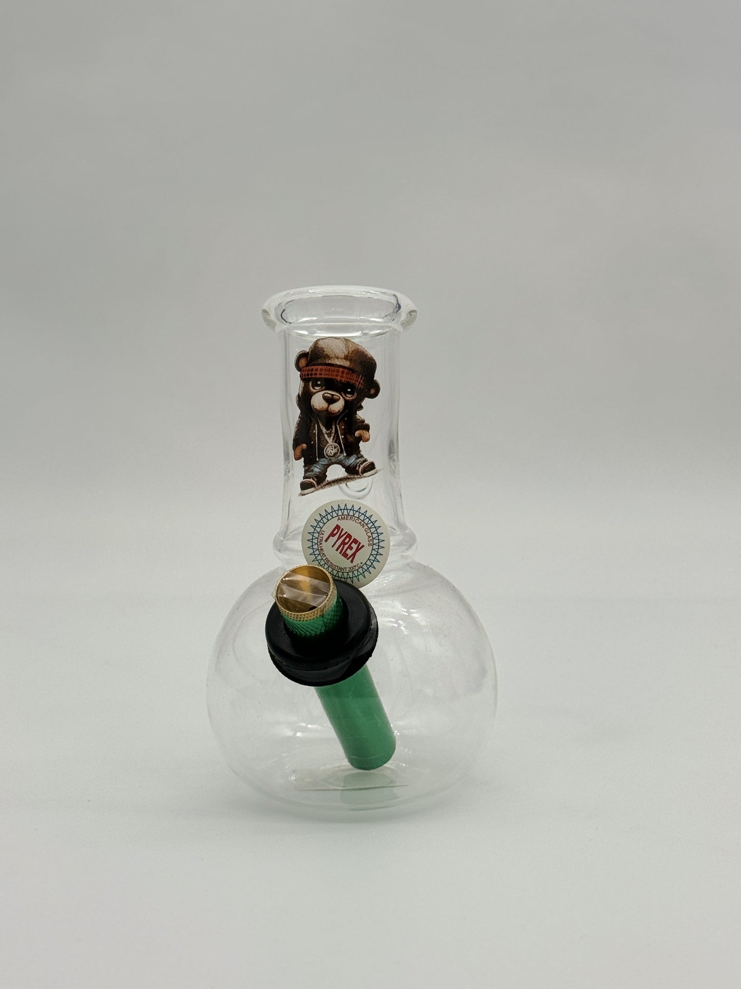 Pyrex Baby Bubble Bonza Bong 14cm Bear Skateboard