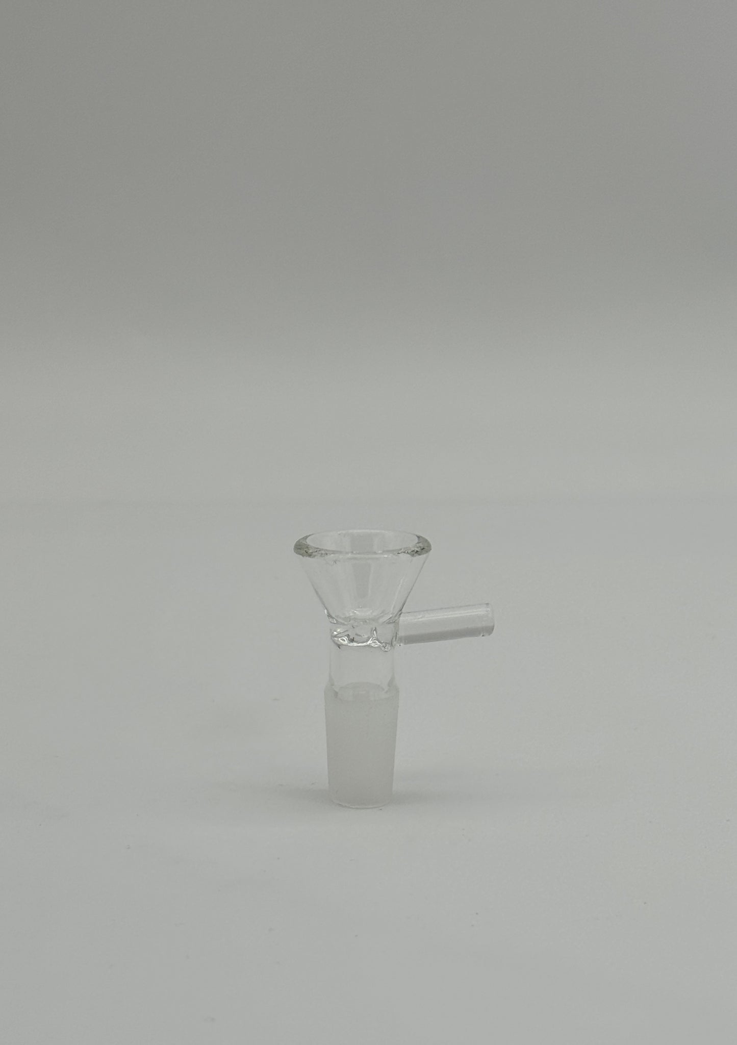 Glass cone piece with clear handle 14mm