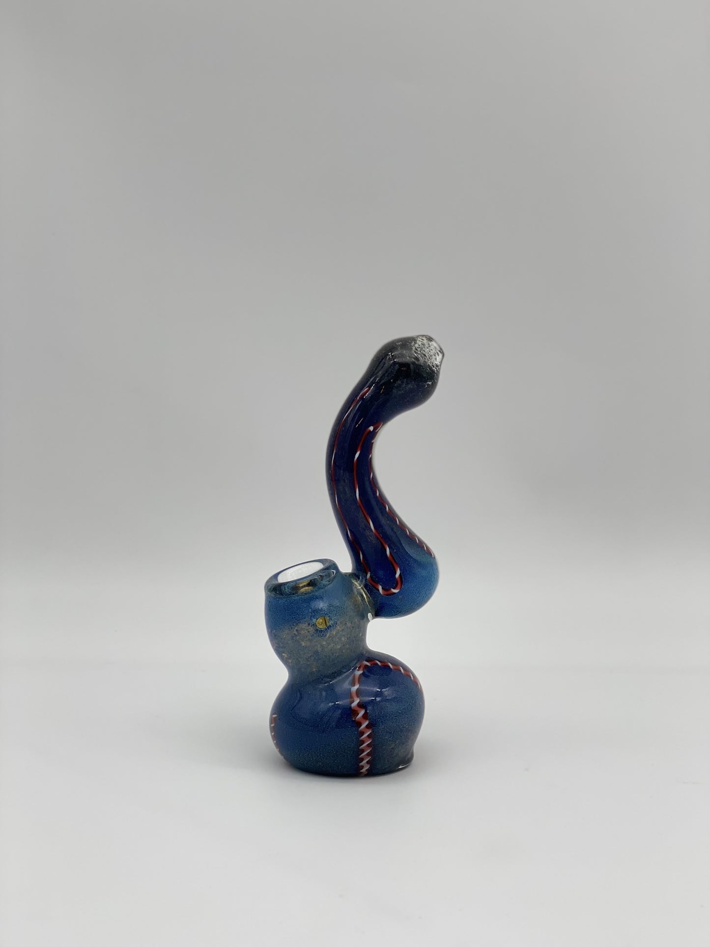 Glass Herb Bubbler Blue & Red
