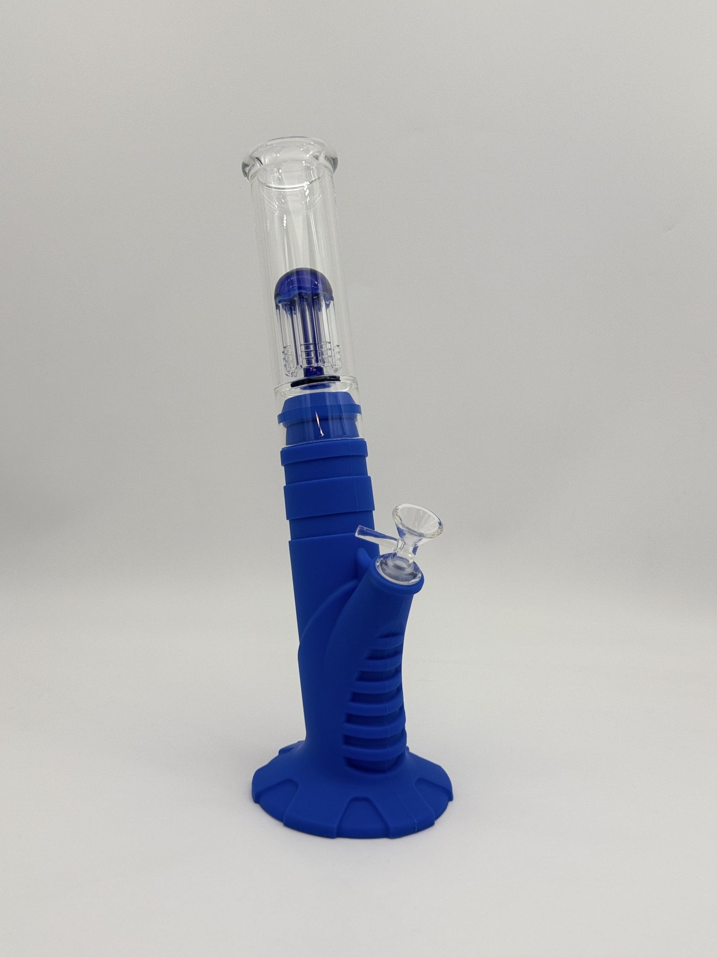 Silicone Bong with Percolator Glass Top