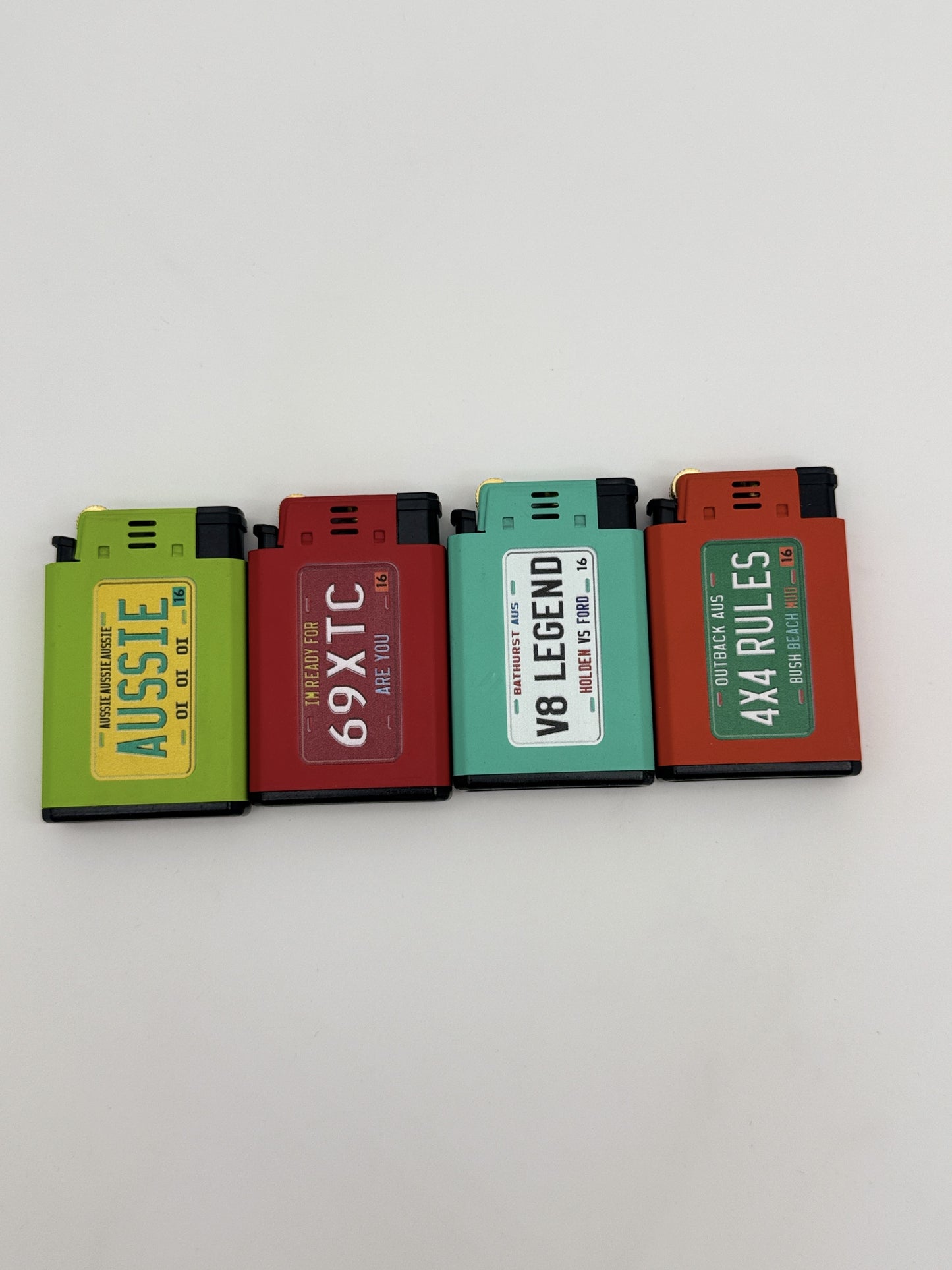 Dual Flame Flint and Jet Lighter Number Plate Designs