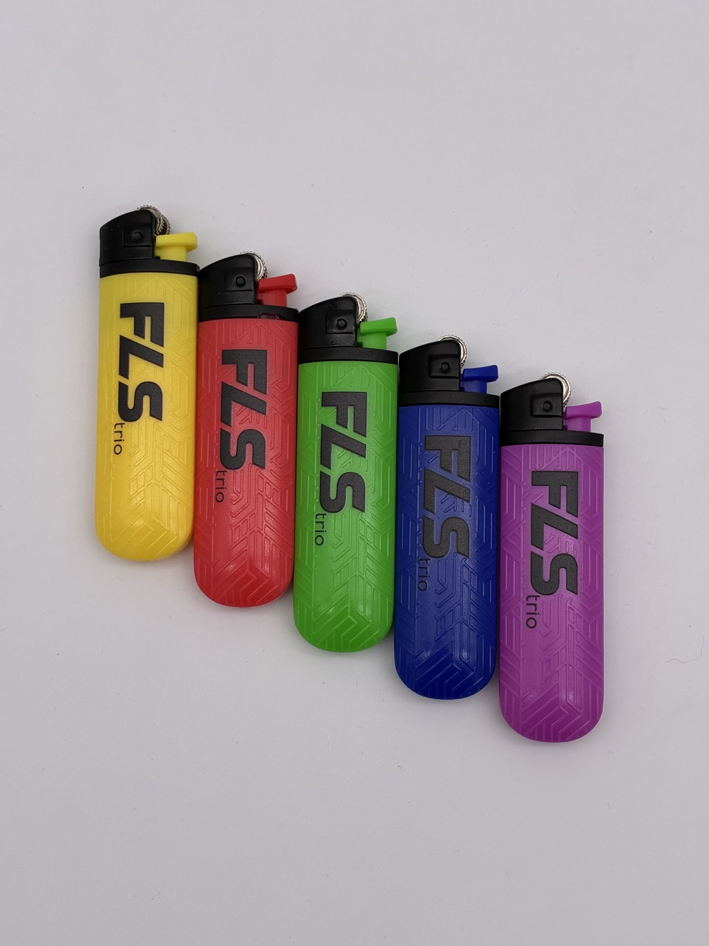 FLS Disposable Lighter Checker Olate Black on Fluro