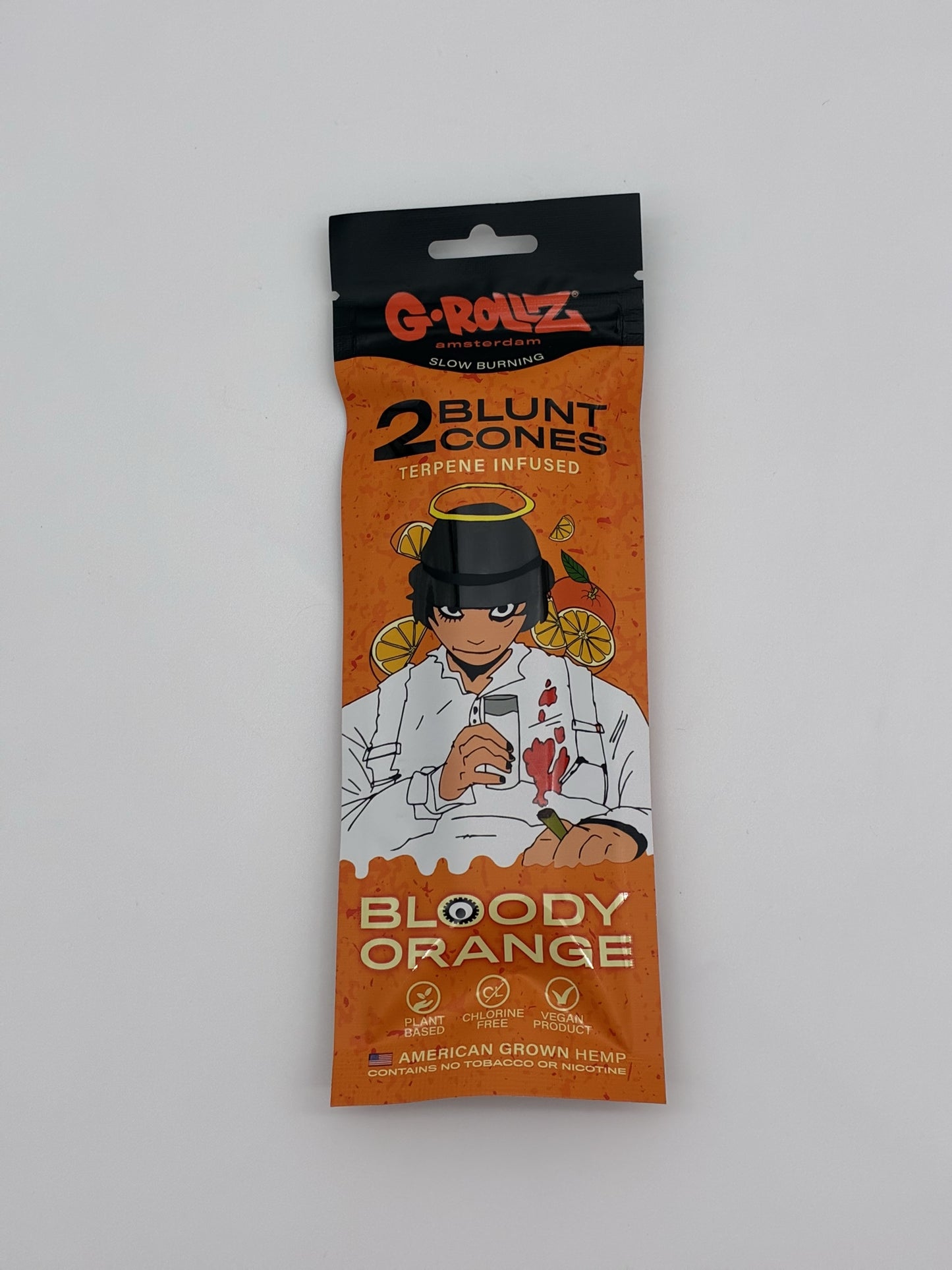 G Rollz Terpene Infused Cones 2p Bloody Orange