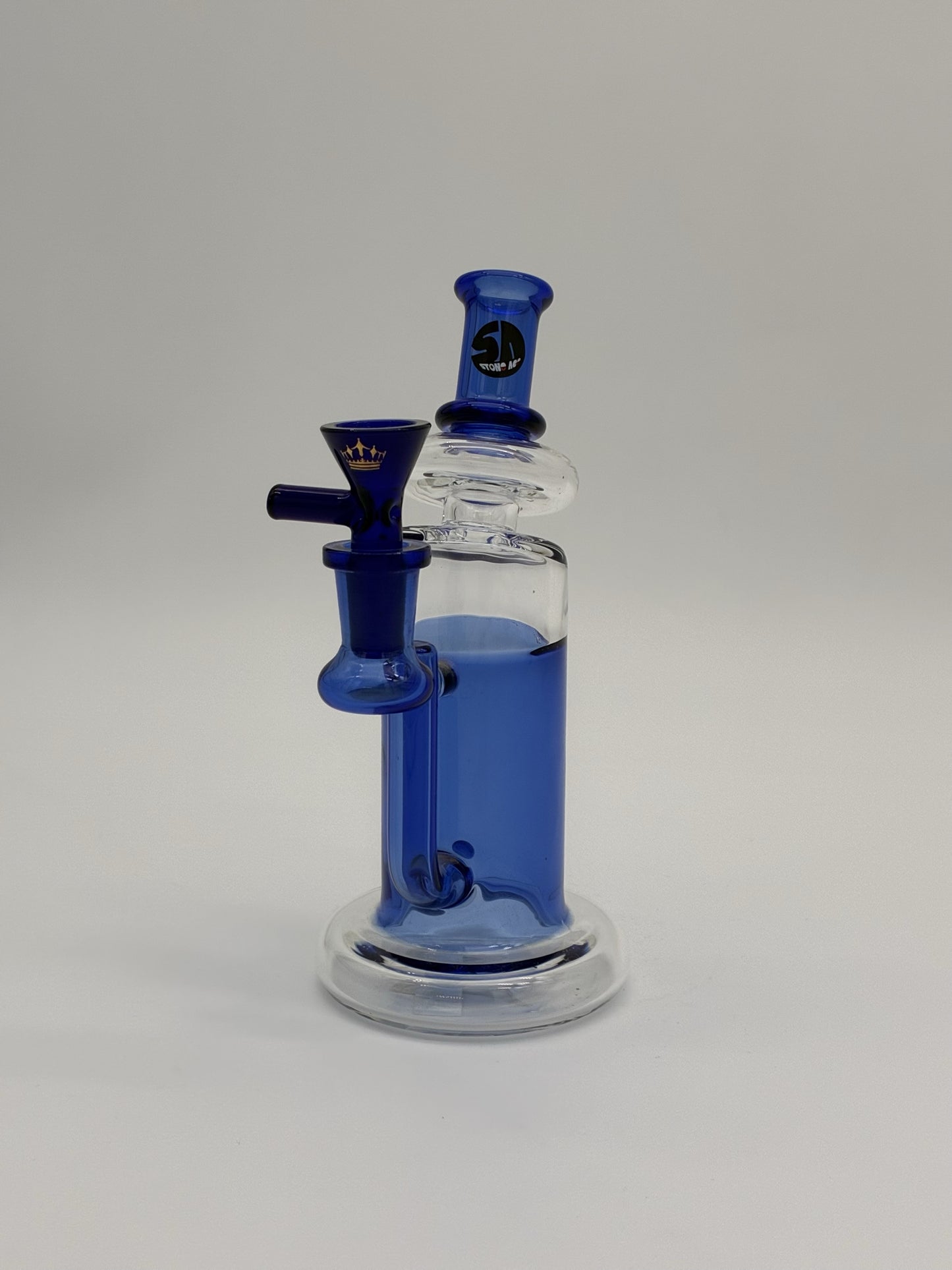 Stone Age Mini Percolator Bong 19cm Blue