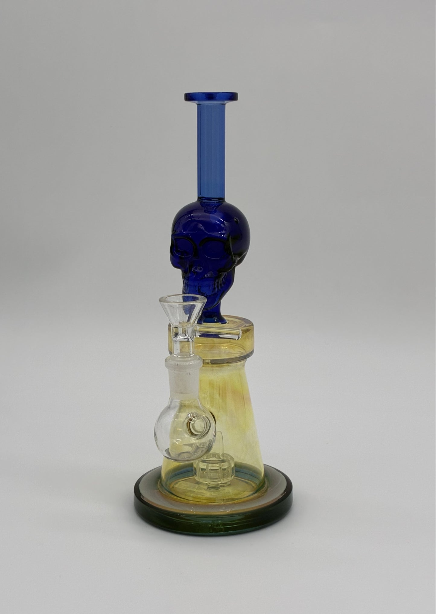 Blue Skull Head Single Percolator Bong 24.5cm