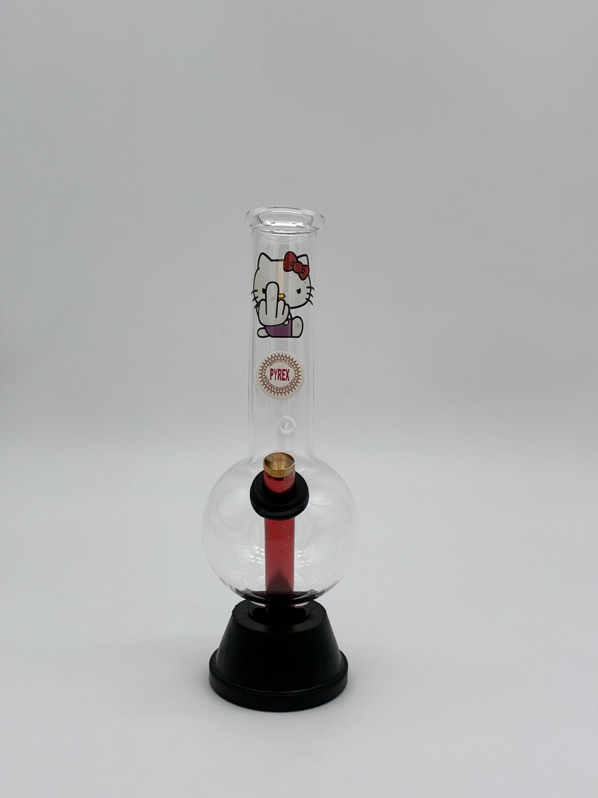 Pyrex Medium Bonza Bubble Bong 25cm Hello Kitty Finger