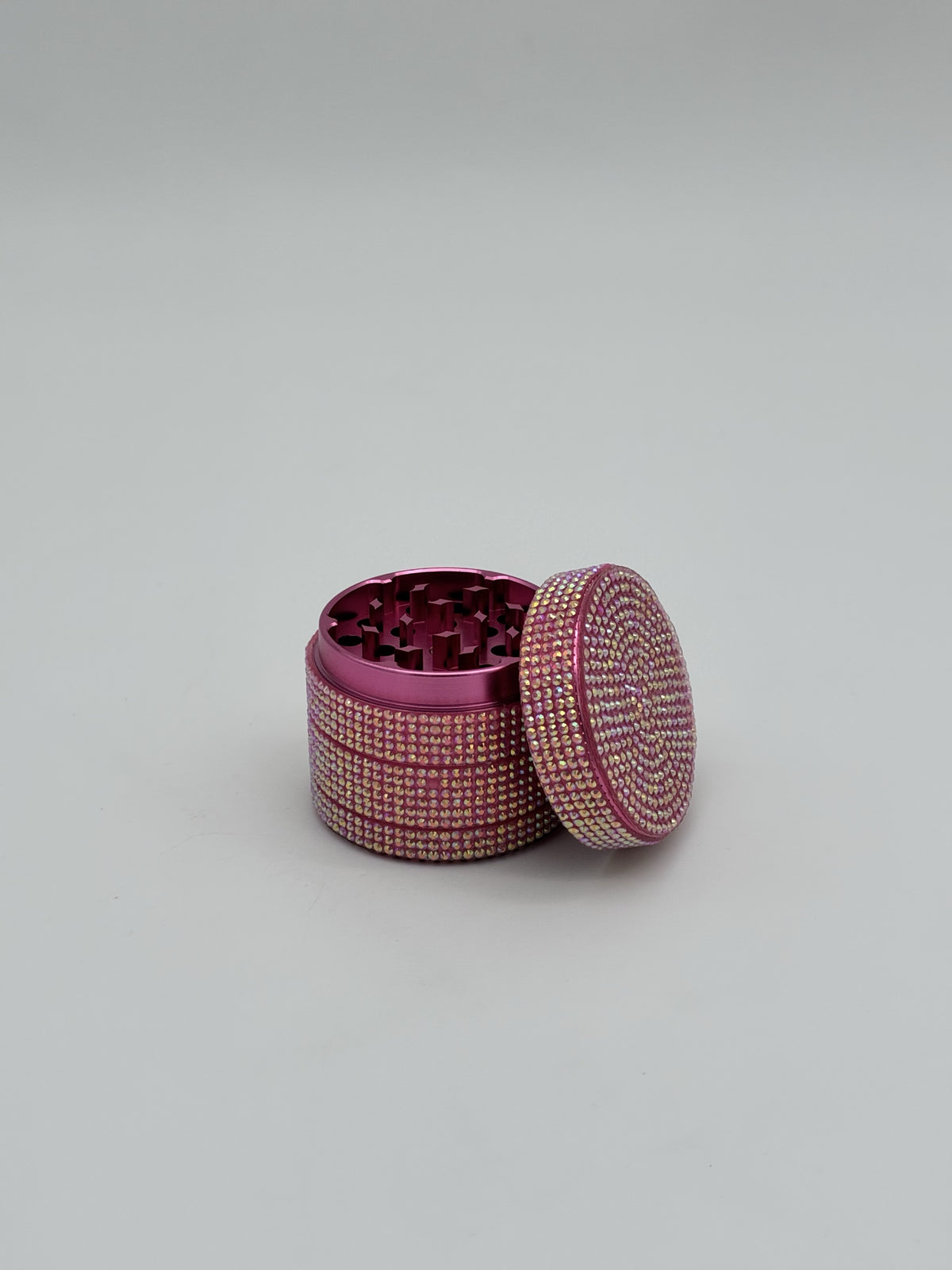 Metal Grinder 50mm 4pc Bedazzle Pink