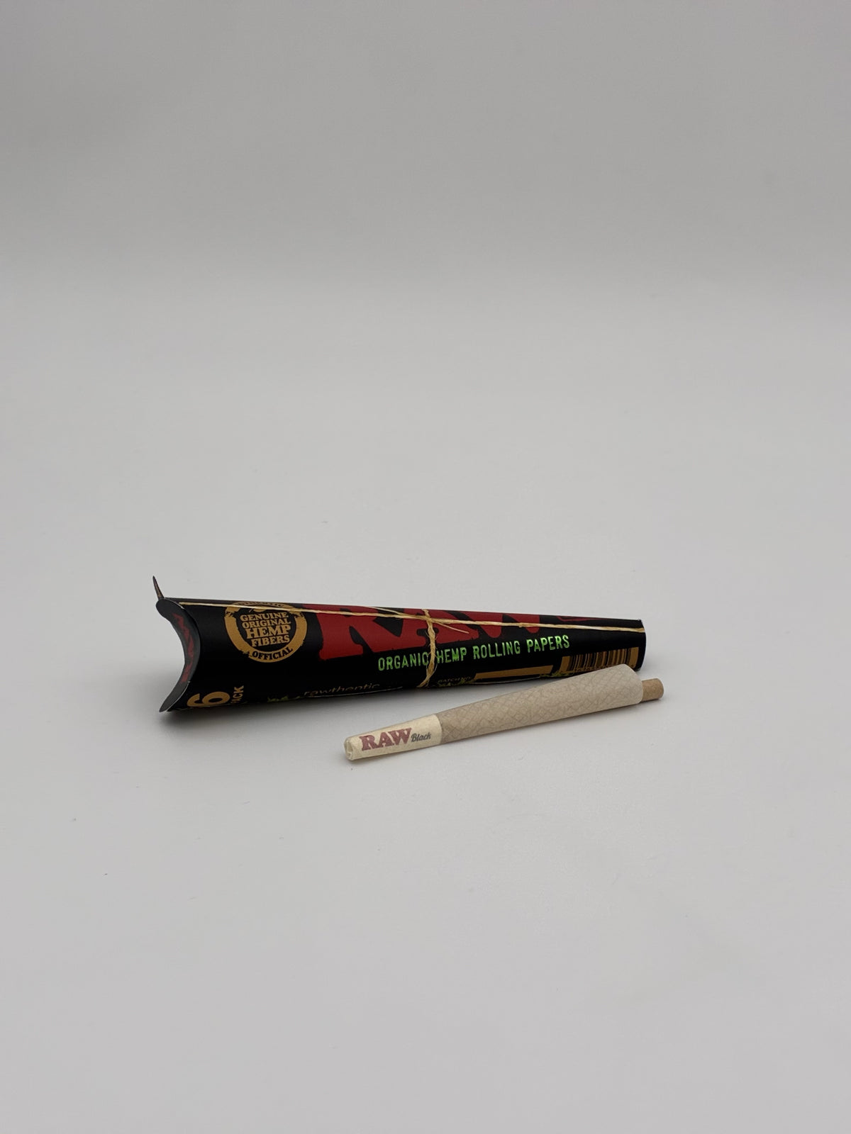 Raw Black Organic Hemp Prerolled 1 1/4 size 6p