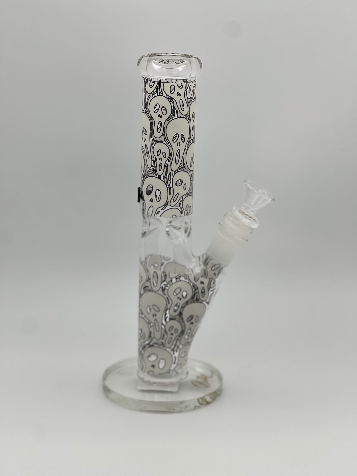 Billy Mate Glow In The Dark Straight Scream Glass Bong 25cm