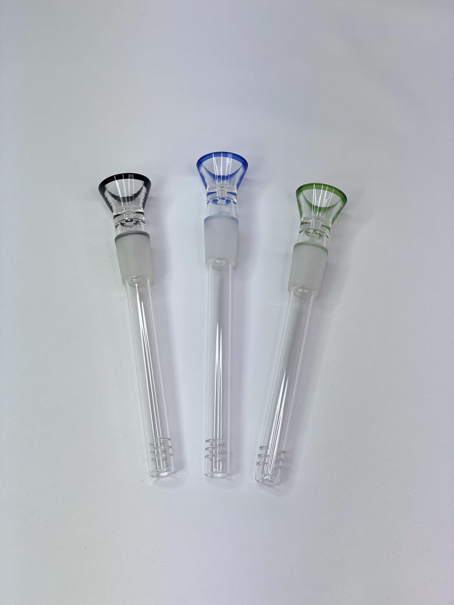 Two in One Glass Cone Piece and Stem (coloured Cone Rim)