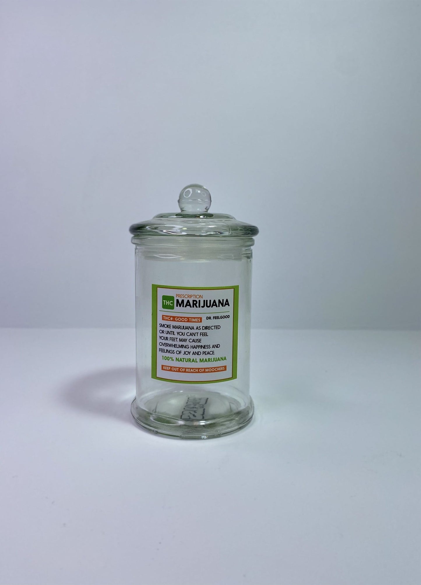 Prescription Glass Stash Jar 370ML