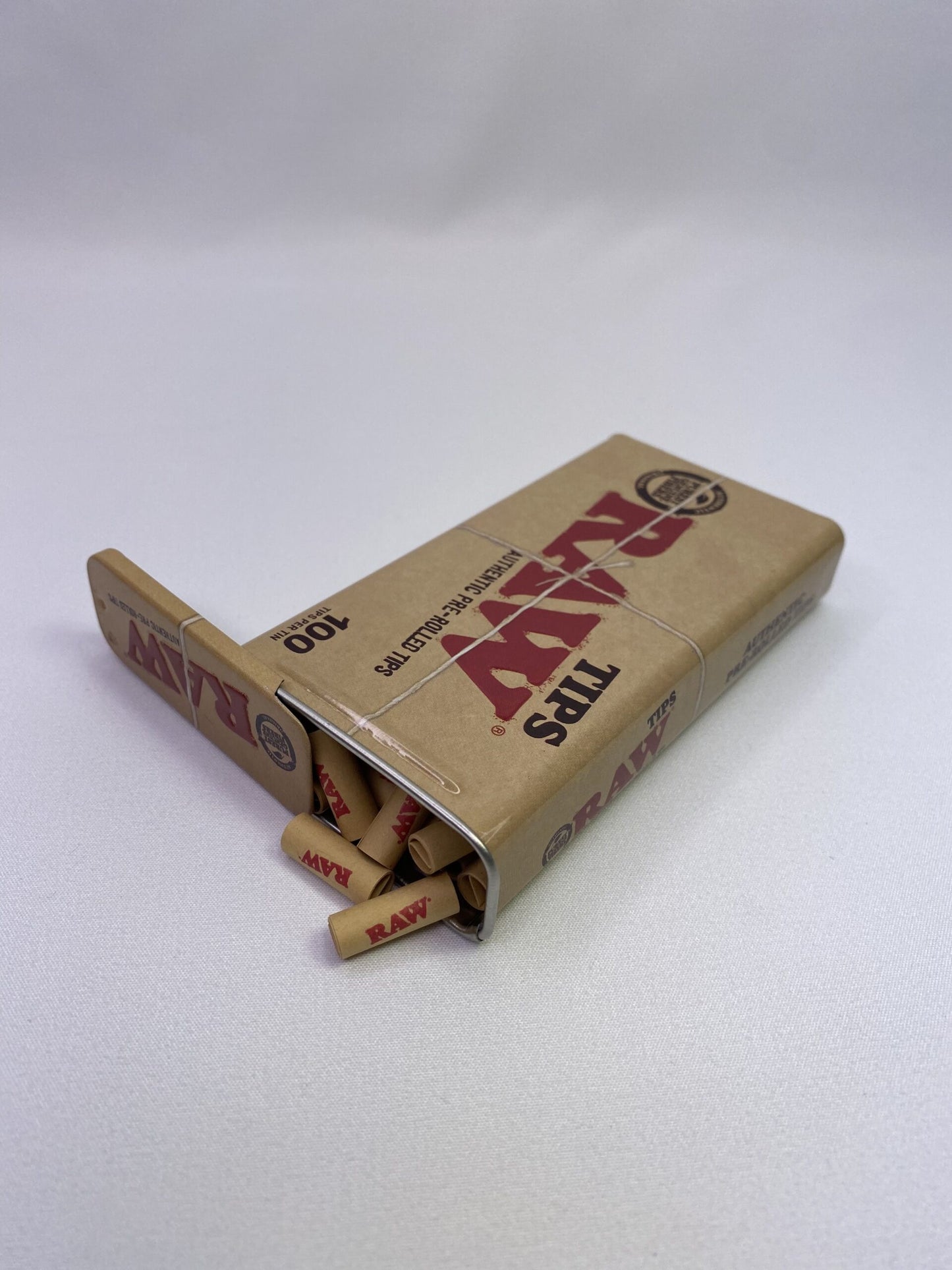 RAW Prerolled Tips Tin 100 Pack