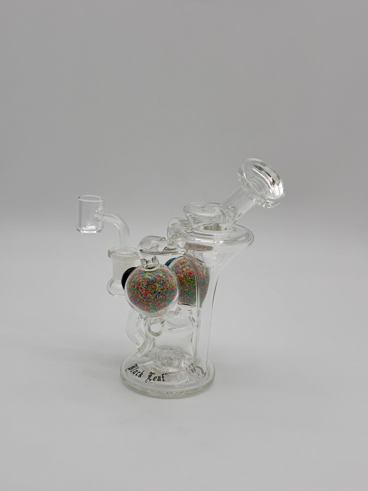 Black Leaf Recycler Bong 17cm Glow in the Dark