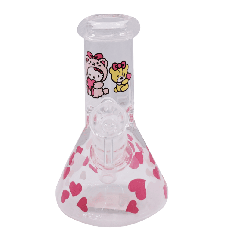 Hello Kitty Small Beaker Bong 15cm Hearts