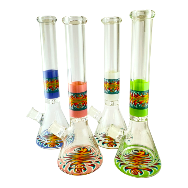 Large Beaker Bong 40cm Tie Dye Assorted