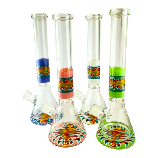 Large Beaker Bong 40cm Tie Dye Assorted