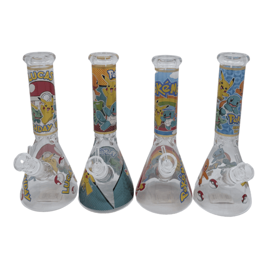 Medium Beaker Bong 25cm Pokemon Assorted