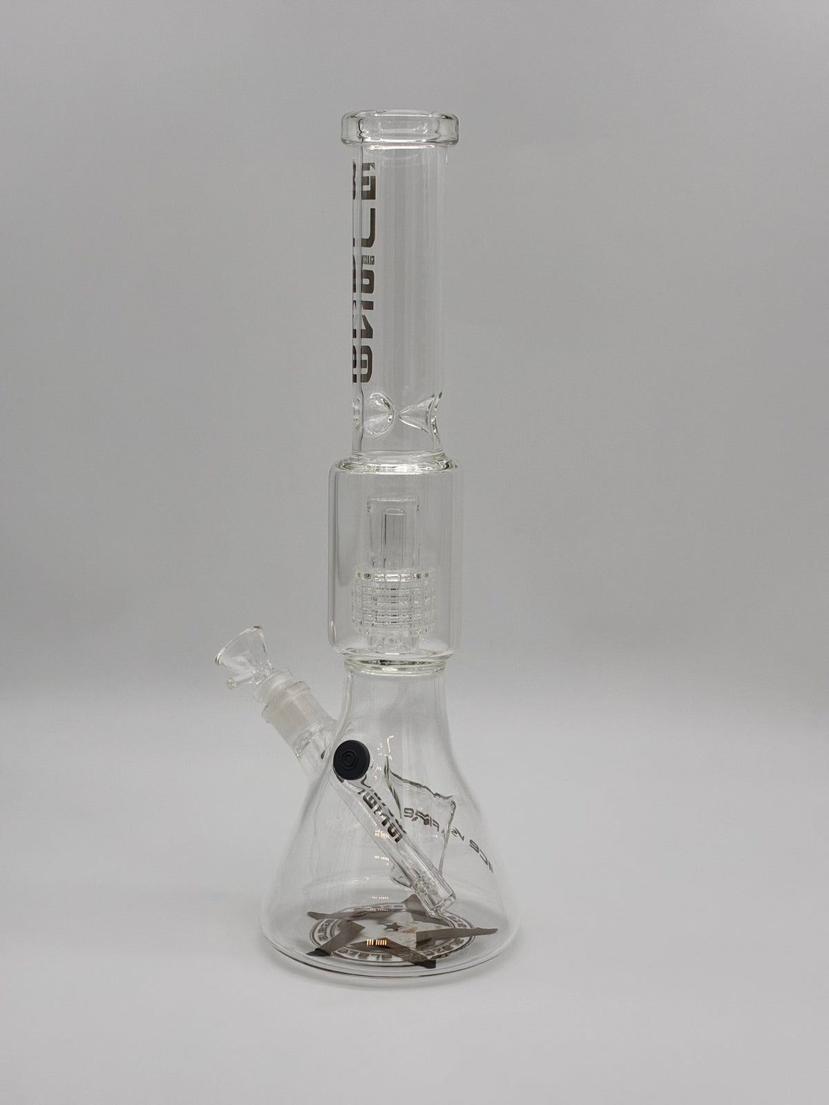 Blaze Ice Bong 40cm Ice vs Fire Drum Percolator Clear