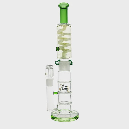 BillyMate Glycerine Bong with 3 Honeycomb Percs