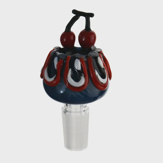 Cake with a Cherry on Top Glass Cone Piece 14mm