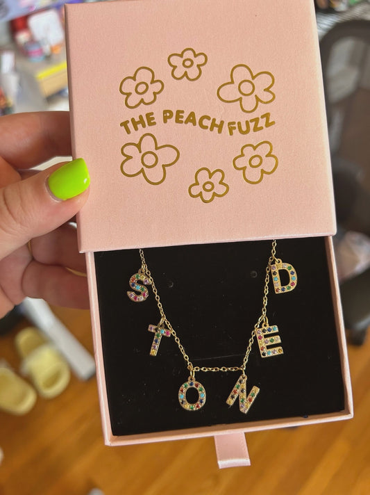 The Peach Fuzz STONED Necklace