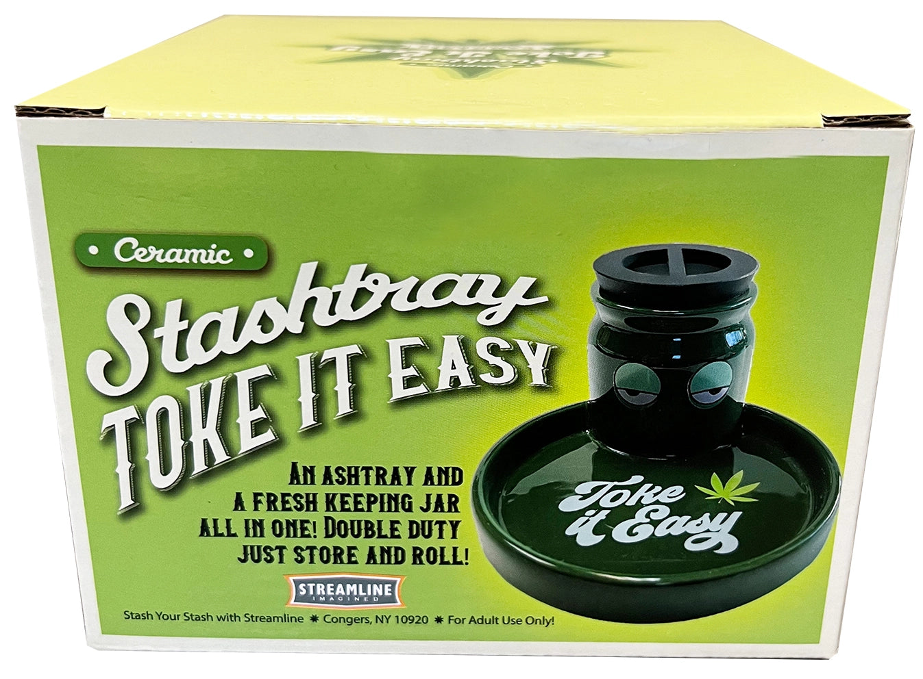Ceramic Stash and Ashtray - Toke It Easy