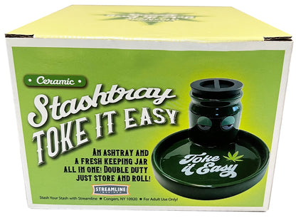 Ceramic Stash and Ashtray - Toke It Easy