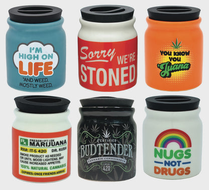 Ceramic Stash Jar Assorted