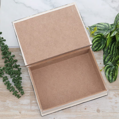 Stash: Book Shaped Storage Box White Good Vibes