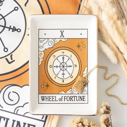 Trinket Dish The Wheel Of Fortune Vintage Tarot