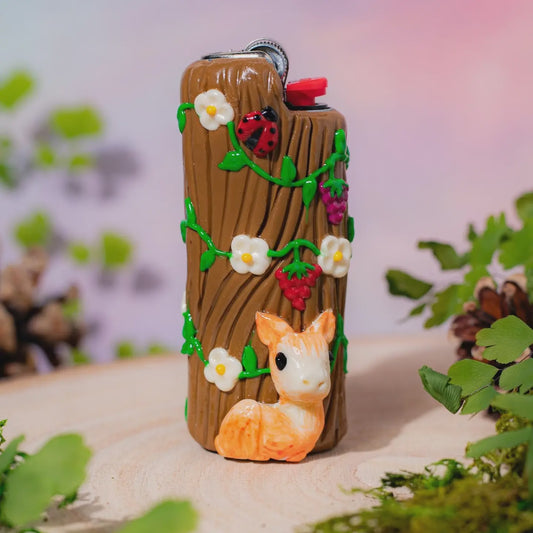 Canna Style Bic Lighter Case Woodland Creatures