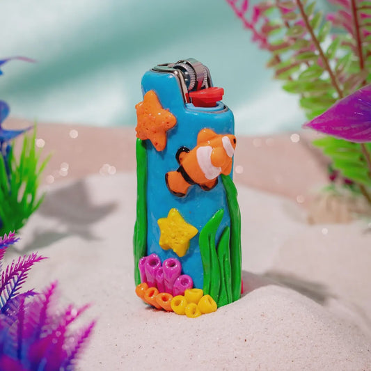 Canna Style Bic Lighter Case Ocean