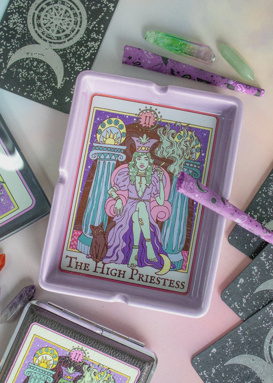 Canna Style Ashtray High Priestest Tarot Card