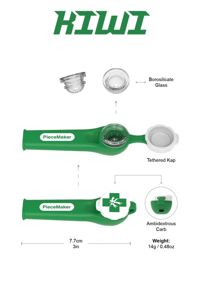 Piece Maker Silicone Pipe 7.7cm Kiwi