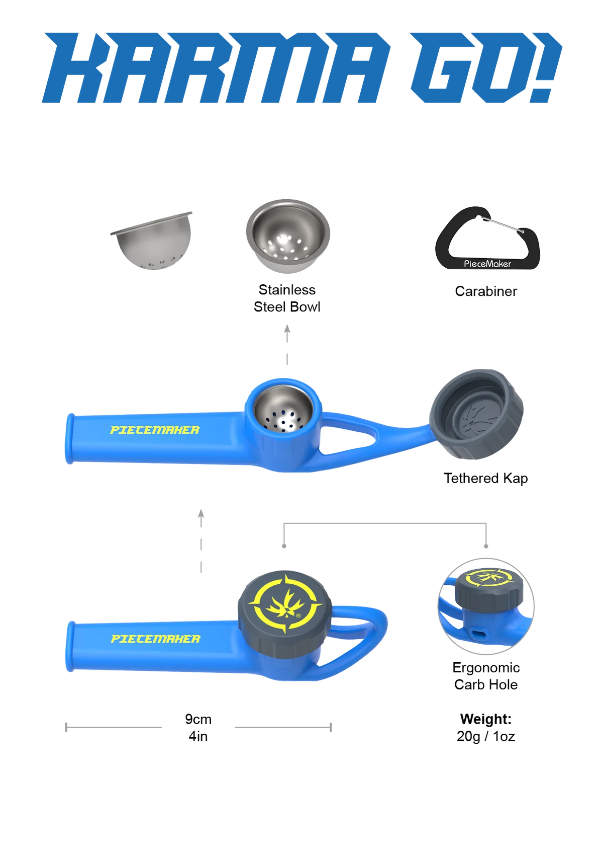 Piece Maker Silicone Pipe 9cm Karma Go