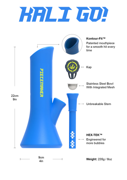 Piece Maker Silicone Bong 22cm Kali Go