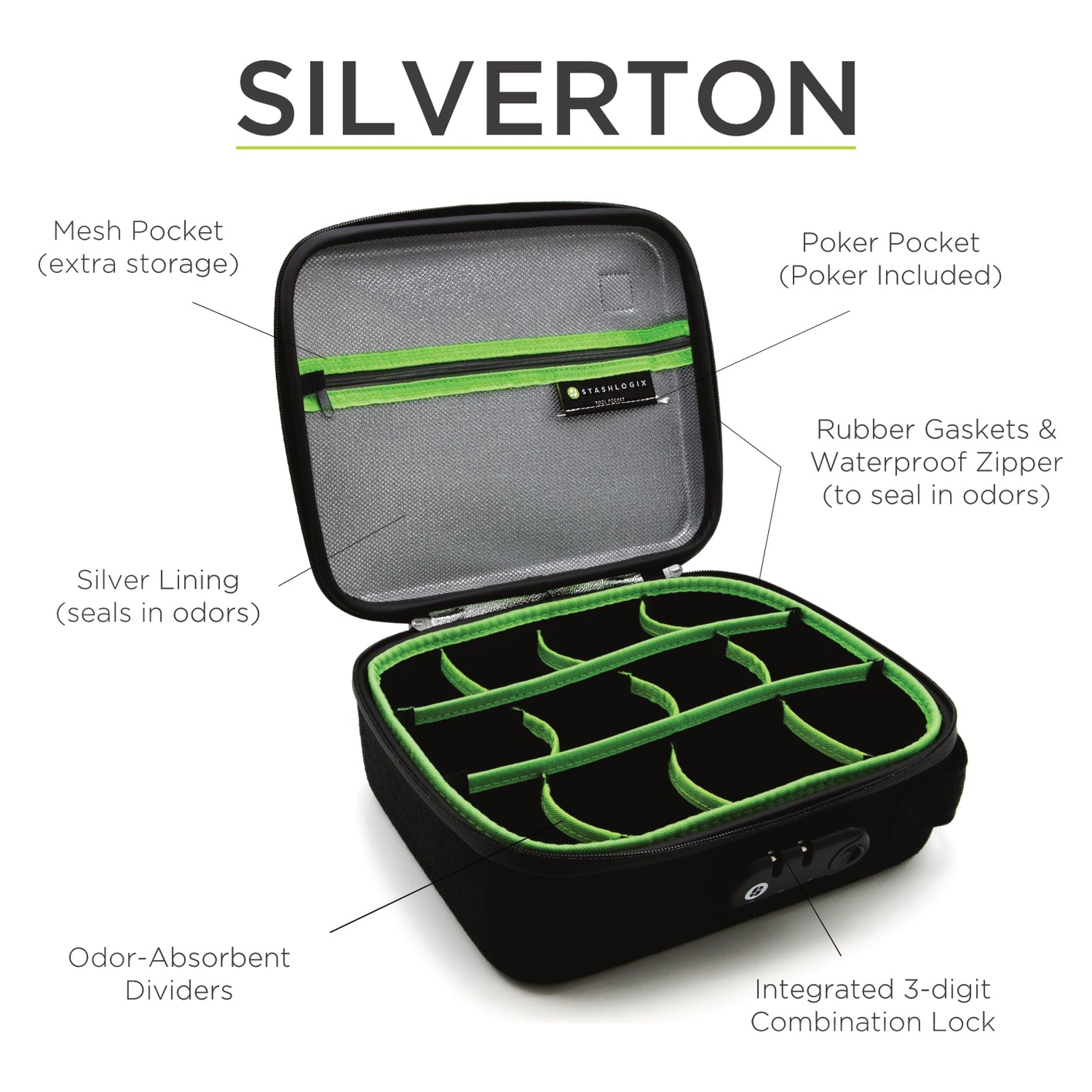 Silverton Hard Shell Locking and Smell Proof Stash Bag