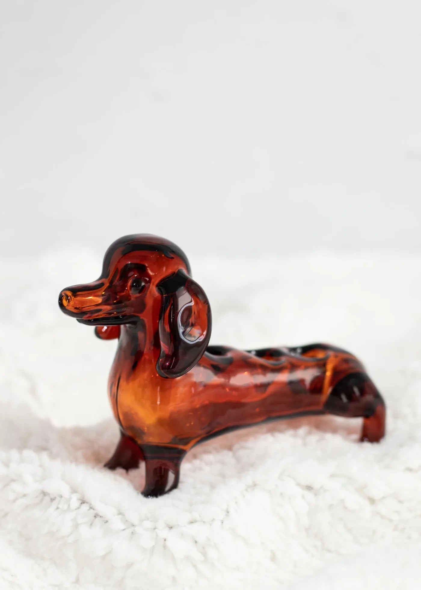 Canna Style Pipe Wiener Dog Triple Bowl