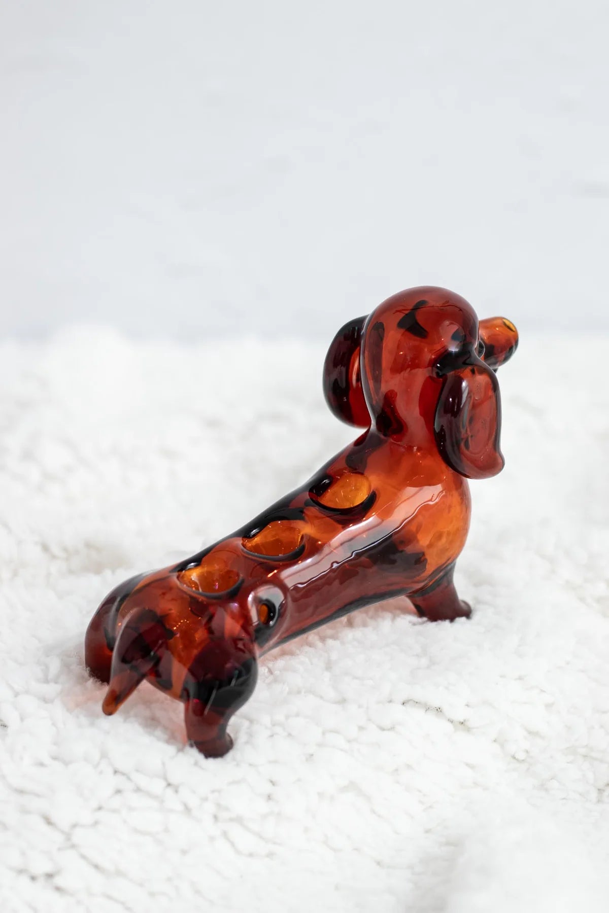 Canna Style Pipe Wiener Dog Triple Bowl