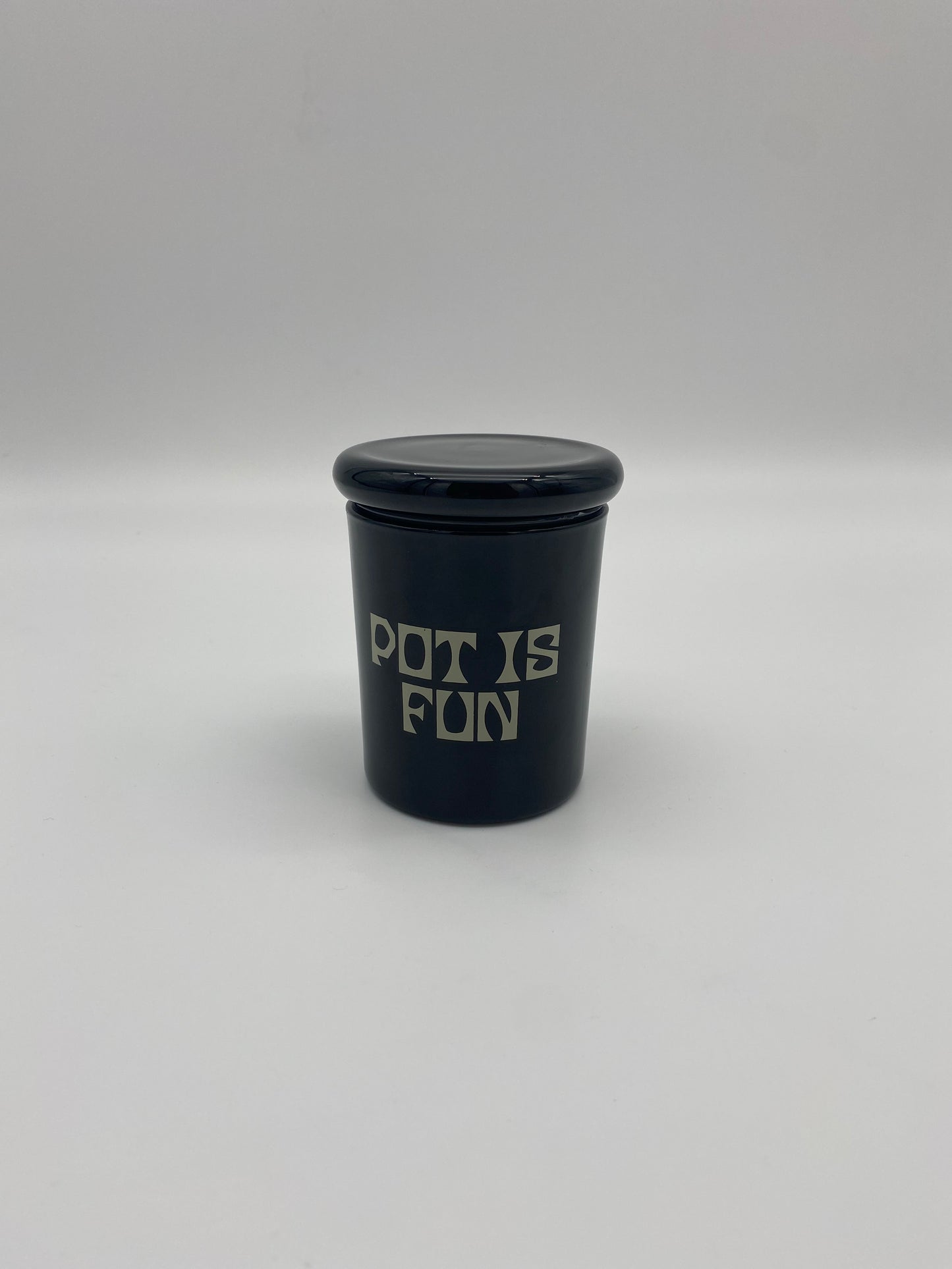 Gatorbeug Ceramic Stash Jar ‘Pot is Fun’ Black