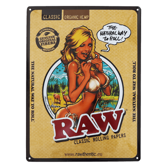 Raw Retro Tin Sign RJB