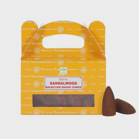 Satya Backflow Dhoop Cones Sandalwood